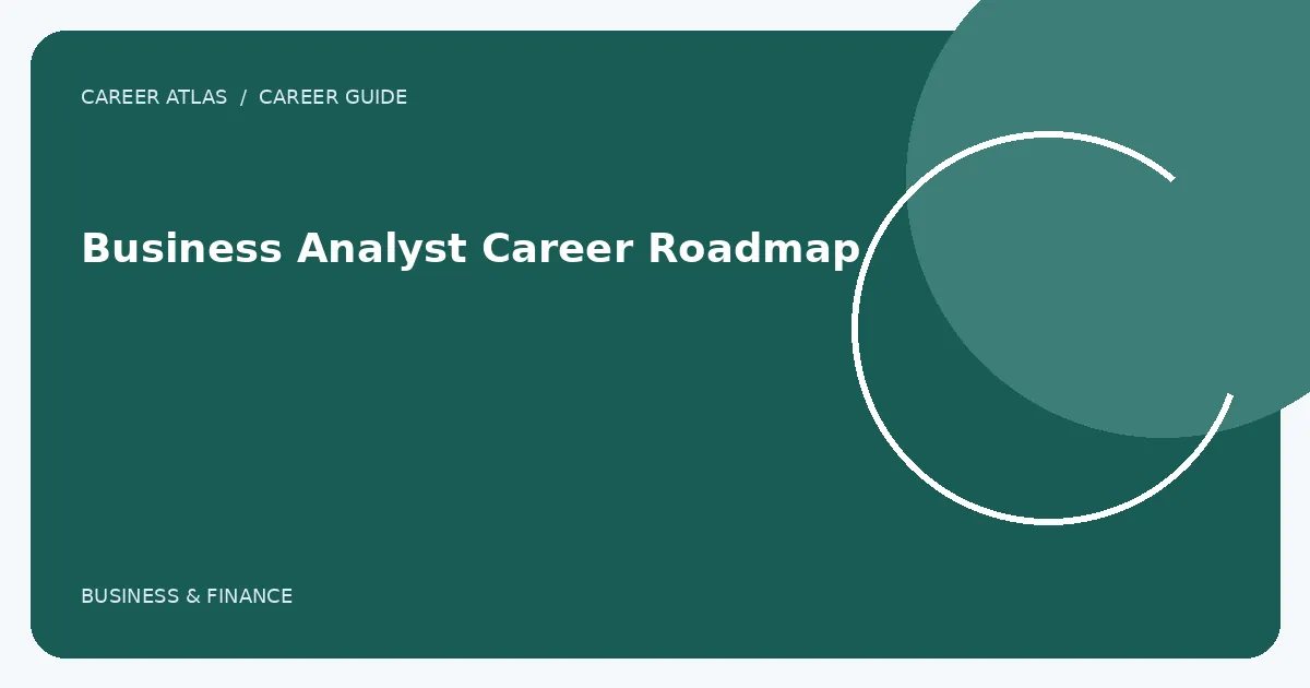 Business Analyst Career Roadmap illustration