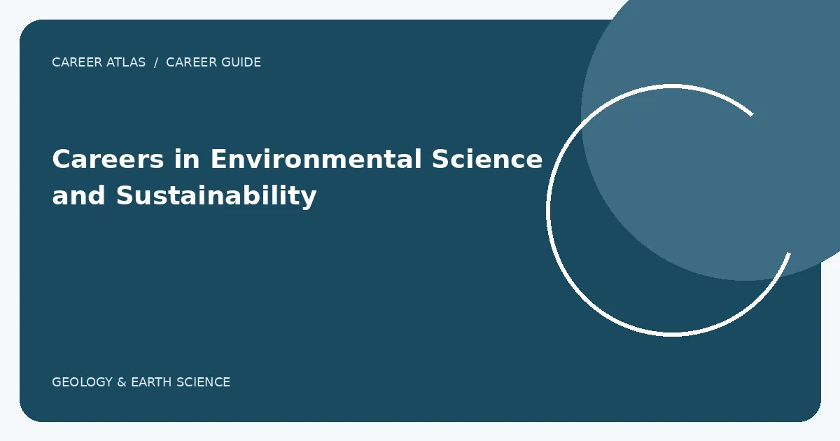 Careers in Environmental Science and Sustainability illustration