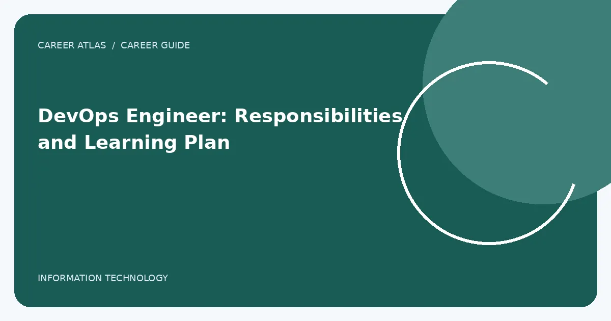 DevOps Engineer: Responsibilities and Learning Plan illustration