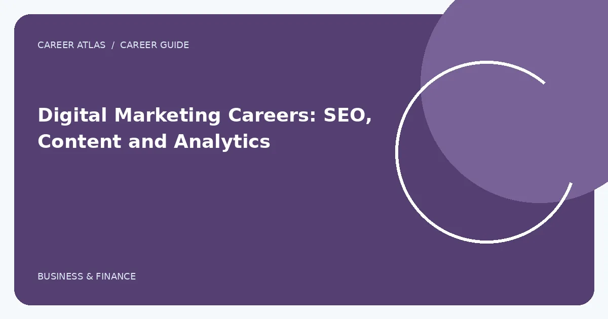 Digital Marketing Careers: SEO, Content and Analytics illustration