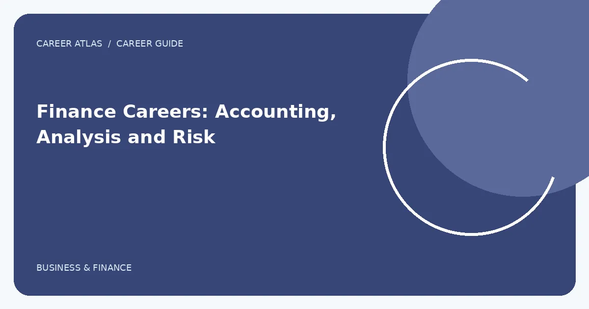 Finance Careers: Accounting, Analysis and Risk illustration