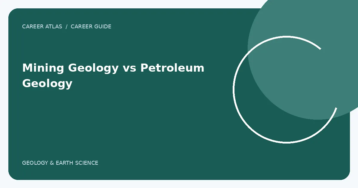Mining Geology vs Petroleum Geology illustration
