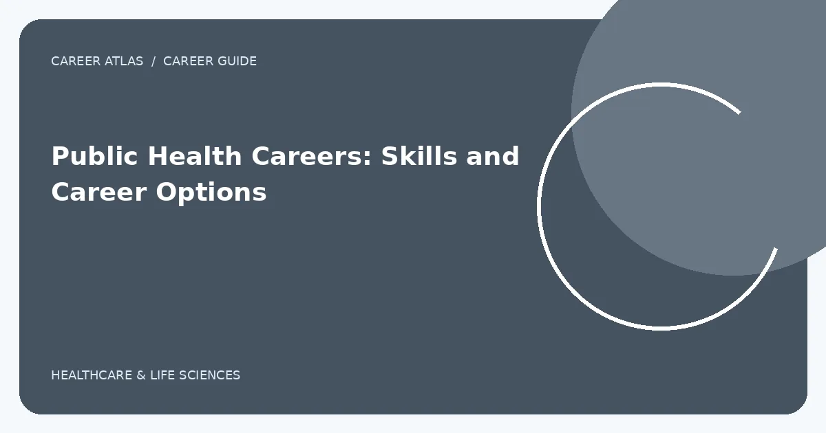 Public Health Careers: Skills and Career Options illustration